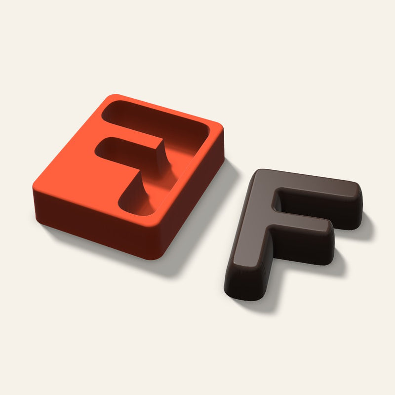Letter F Mold, 4 Inch