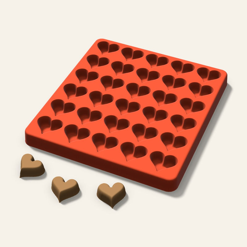Heart Pet Treat Mold, 1 Inch, 30 Cavity