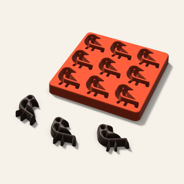 Bird Chocolate Mold, 1.75 Inch, 9 Cavity, 3D render