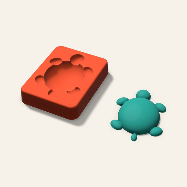 Turtle Freshie Mold, 3 Inch, 3D render