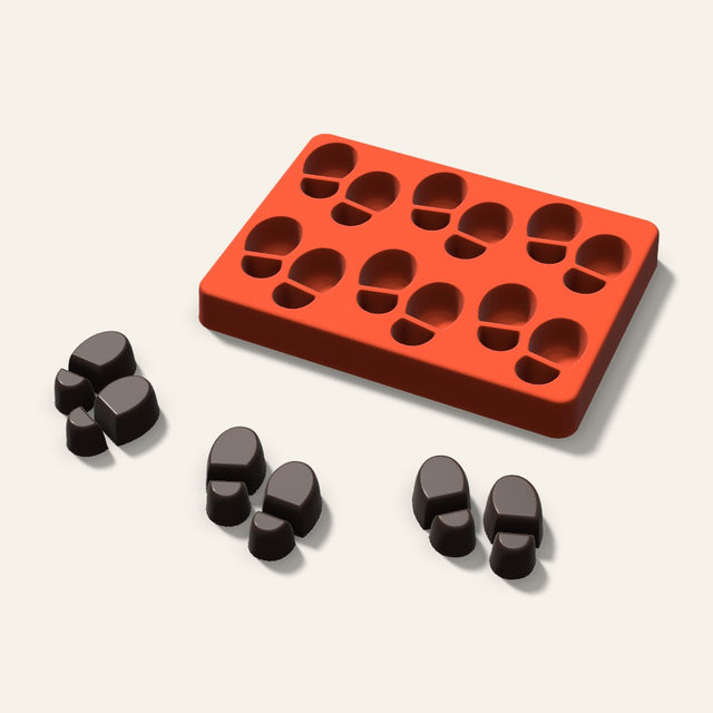 Baby Footprint Chocolate Mold, 2 Inch, 6 Cavity, 3D render