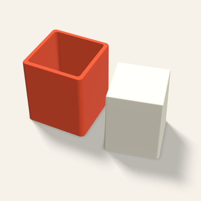 Square Pillar Candle Mold, 4 x 5 Inch, 3D render