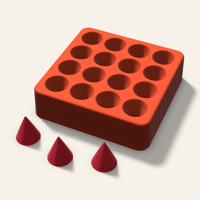 Cone Candy Mold, 0.75 Inch, 16 Cavity, 3D render