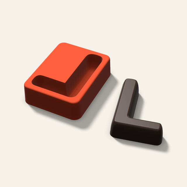 Letter L Mold, 3 Inch, 3D render