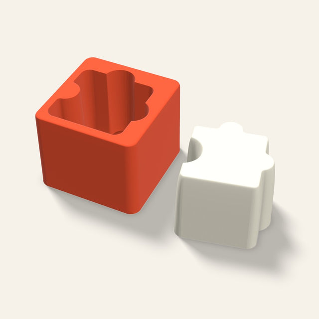 Puzzle Candle Mold, 3 x 2.5 Inch, 3D render