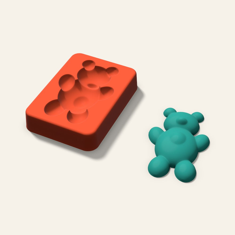 Gummy Bear Freshie Mold, 3 Inch, 3D render