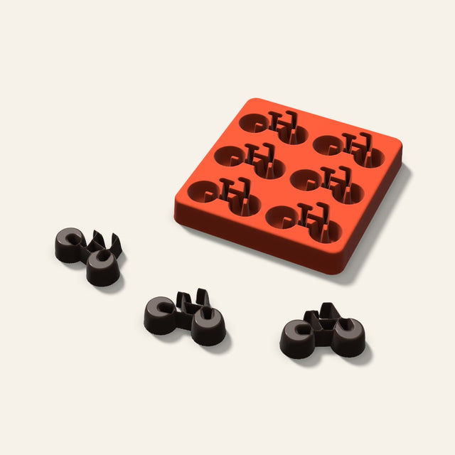 Bicycle Chocolate Mold, 2 Inch, 6 Cavity, 3D render