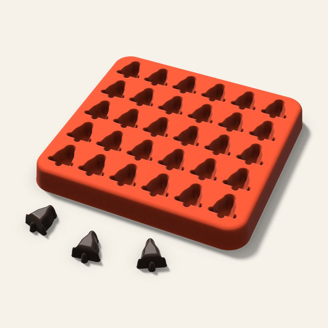 Bell Gummy Mold, 0.5 Inch, 30 Cavity, 3D render