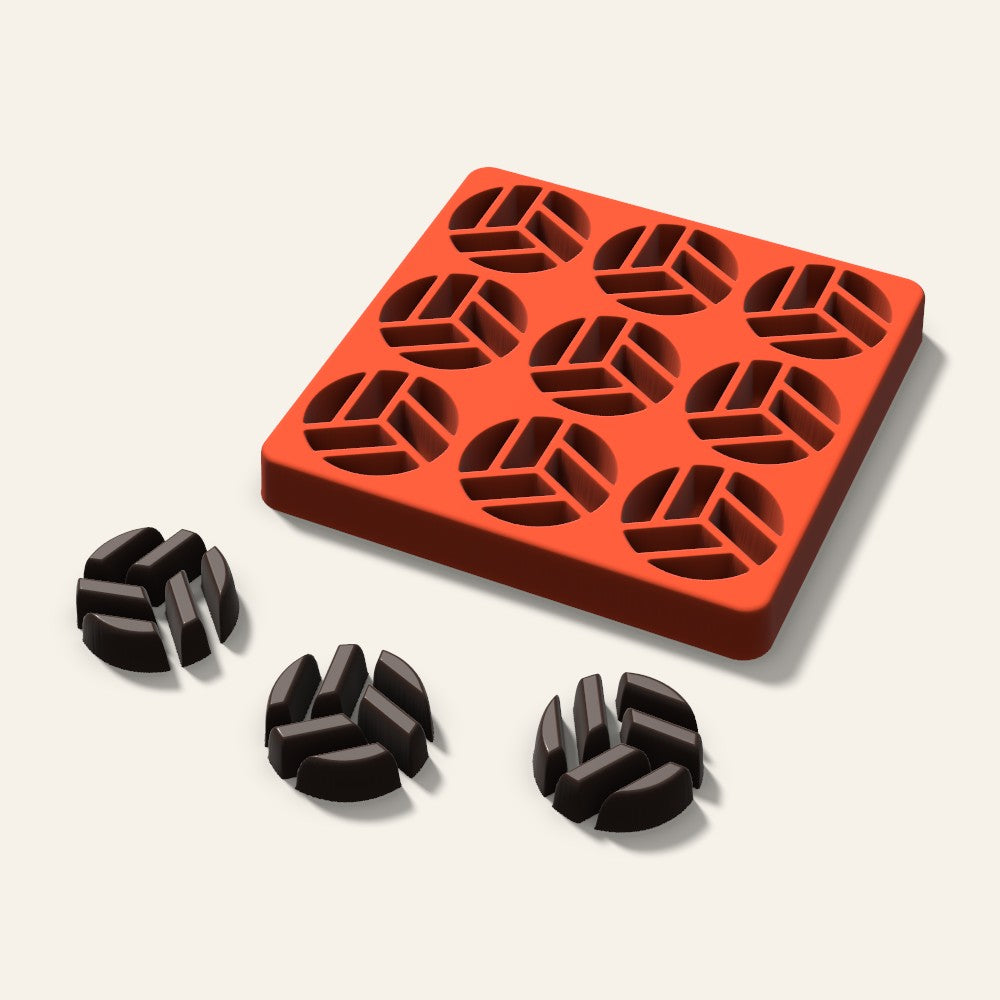 Volleyball Chocolate Mold, 1.75 Inch, 9 Cavity, 3D render