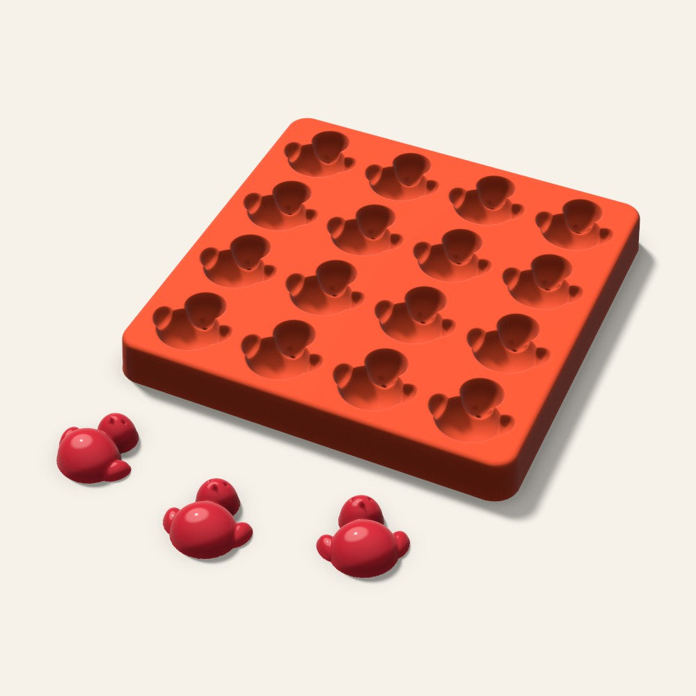 Chick Candy Mold, 1.25 Inch, 16 Cavity, 3D render