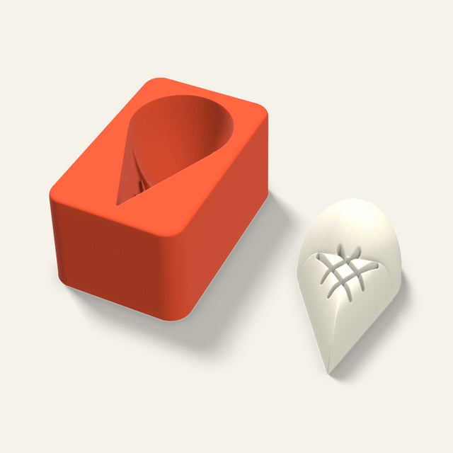 Ice Cream Cone Candle Mold, 3 x 1.5 Inch, 3D render