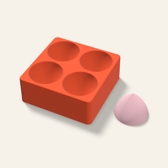 Kiss Drop Soap Mold, 2.5 Inch, 4 Cavity, 3D render