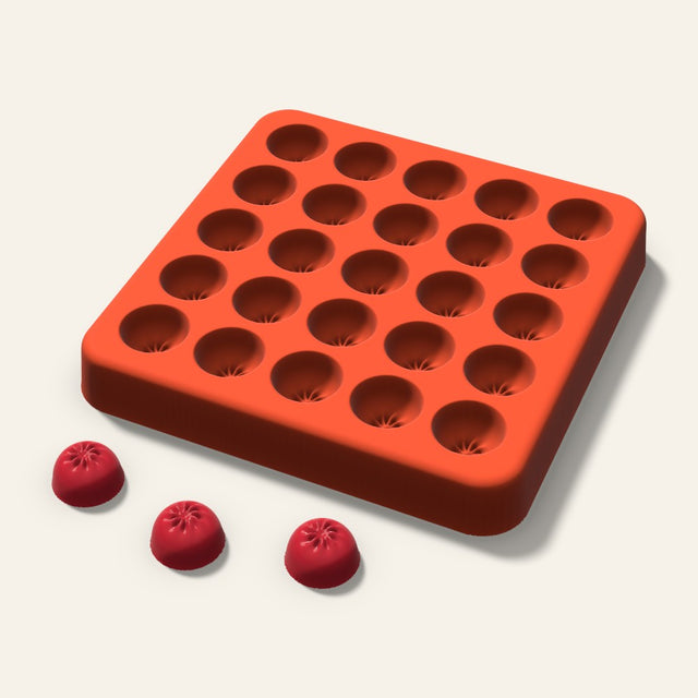 Dumpling Candy Mold, 0.5 Inch, 25 Cavity, 3D render