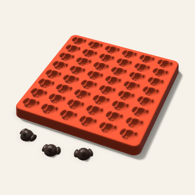 Dog Candy Mold, 1 Inch, 48 Cavity, 3D render