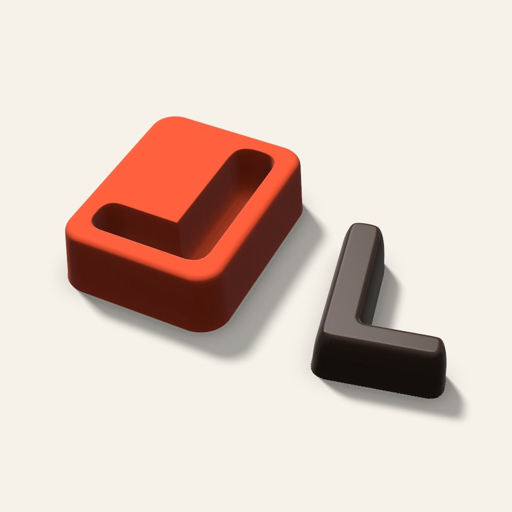 Letter L Mold, 2 Inch, 3D render