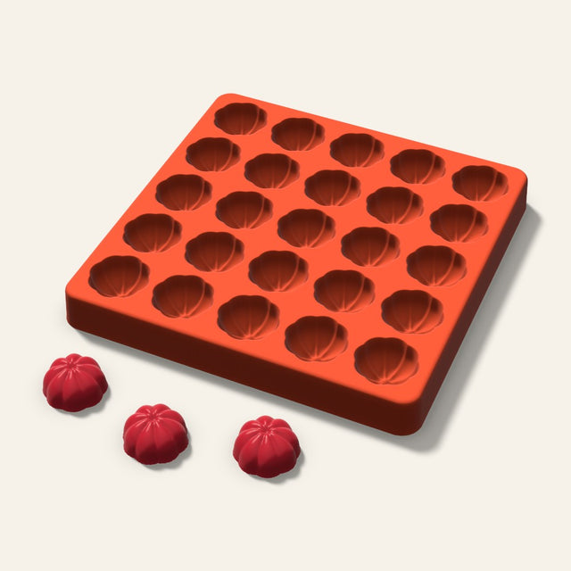 3D Pumpkin Candy Mold, 1 Inch, 25 Cavity, 3D render