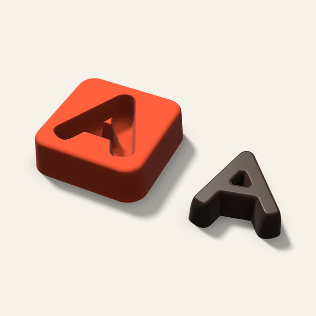 Letter A Mold, 1.5 Inch, 3D render