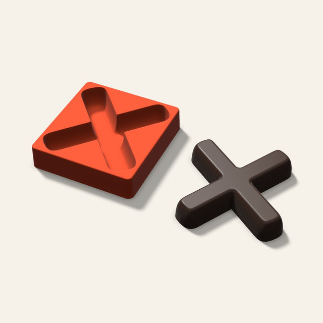 Letter X Mold, 6 Inch, 3D render