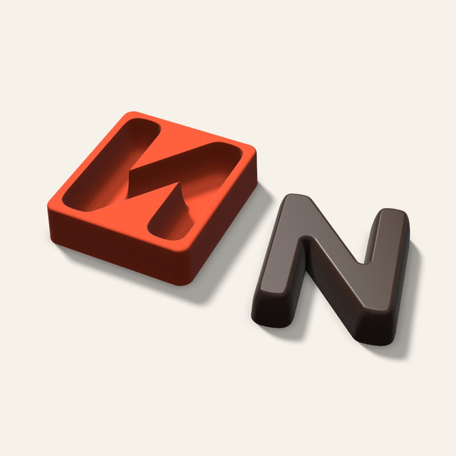 Letter N Mold, 4 Inch, 3D render