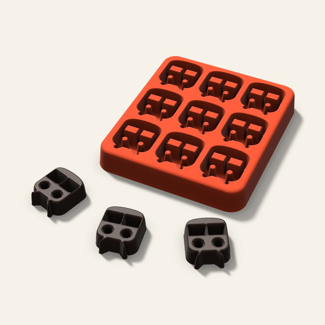 Train Candy Mold, 1 Inch, 9 Cavity, 3D render