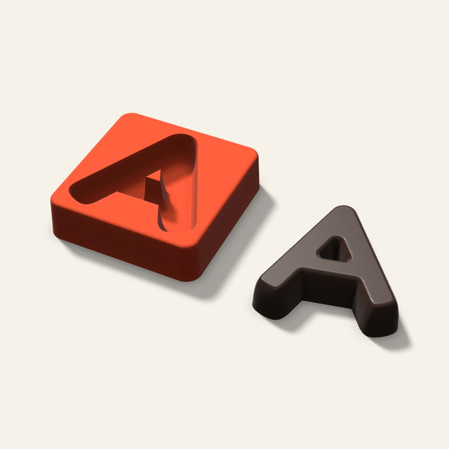Letter A Mold, 3 Inch, 3D render