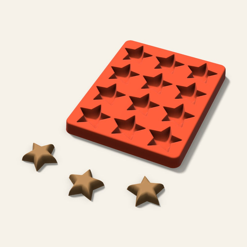 Star Pet Treat Mold, 1.5 Inch, 12 Cavity