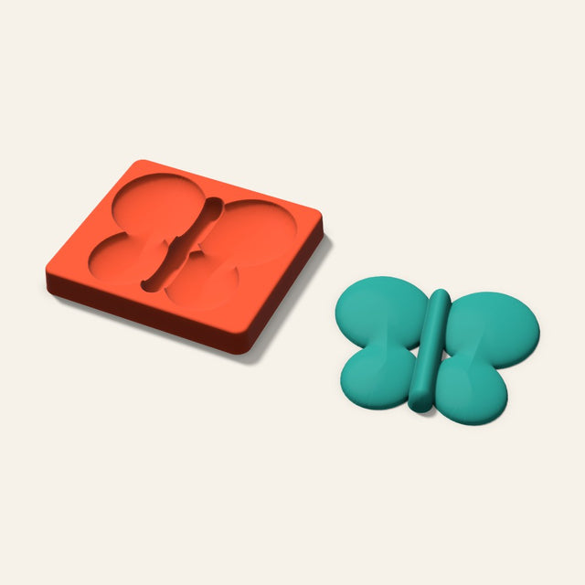 Butterfly Freshie Mold, 5 Inch, 3D render