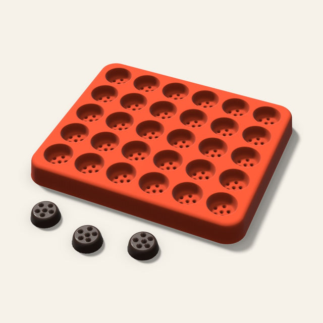 Cookie Gummy Mold, 0.5 Inch, 30 Cavity, 3D render
