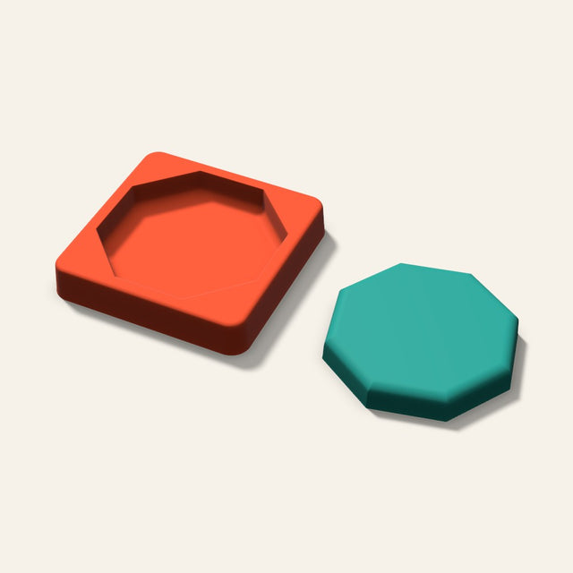 Octagon Freshie Mold, 3.5 Inch, 3D render