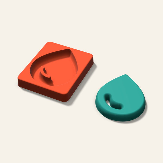 Water Drop Freshie Mold, 4 Inch, 3D render