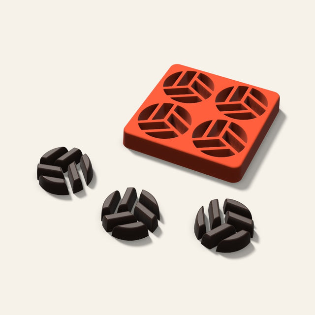 Volleyball Chocolate Mold, 2 Inch, 4 Cavity, 3D render
