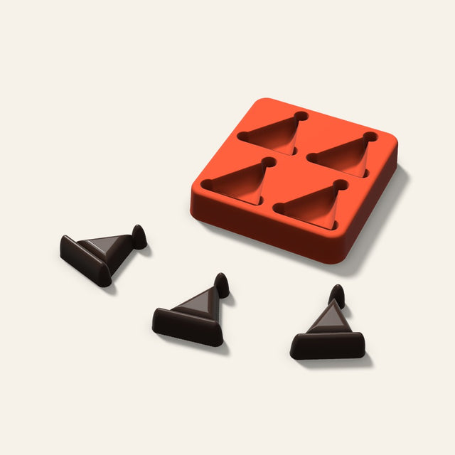Santa Hat Chocolate Mold, 1.5 Inch, 4 Cavity, 3D render