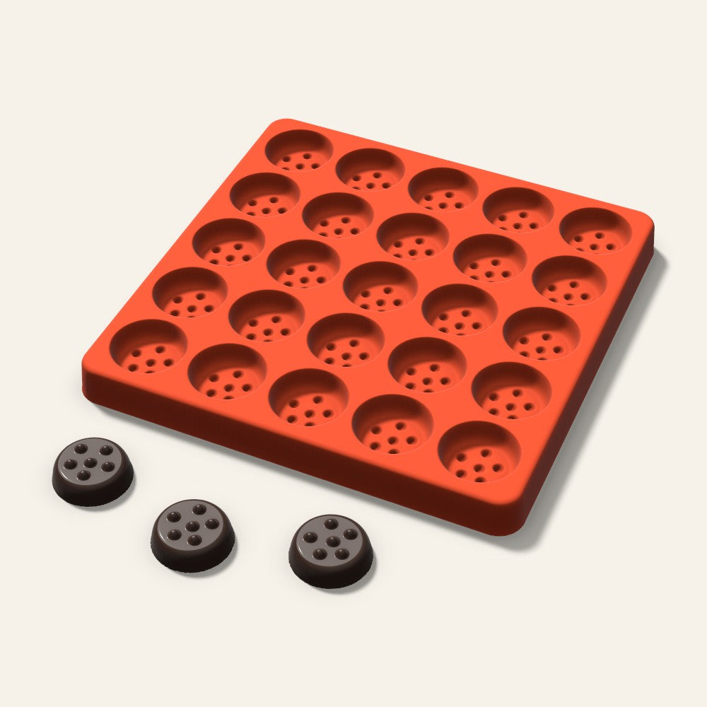 Cookie Candy Mold, 1 Inch, 25 Cavity, 3D render