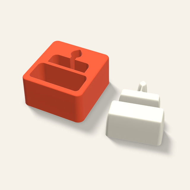 Birthday Cake Candle Mold, 3 x 1.5 Inch, 3D render