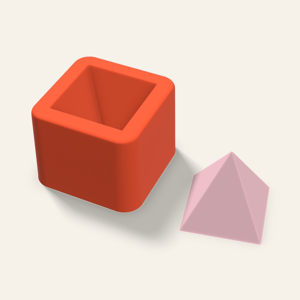 Pyramid Soap Mold, 2 Inch, 3D render
