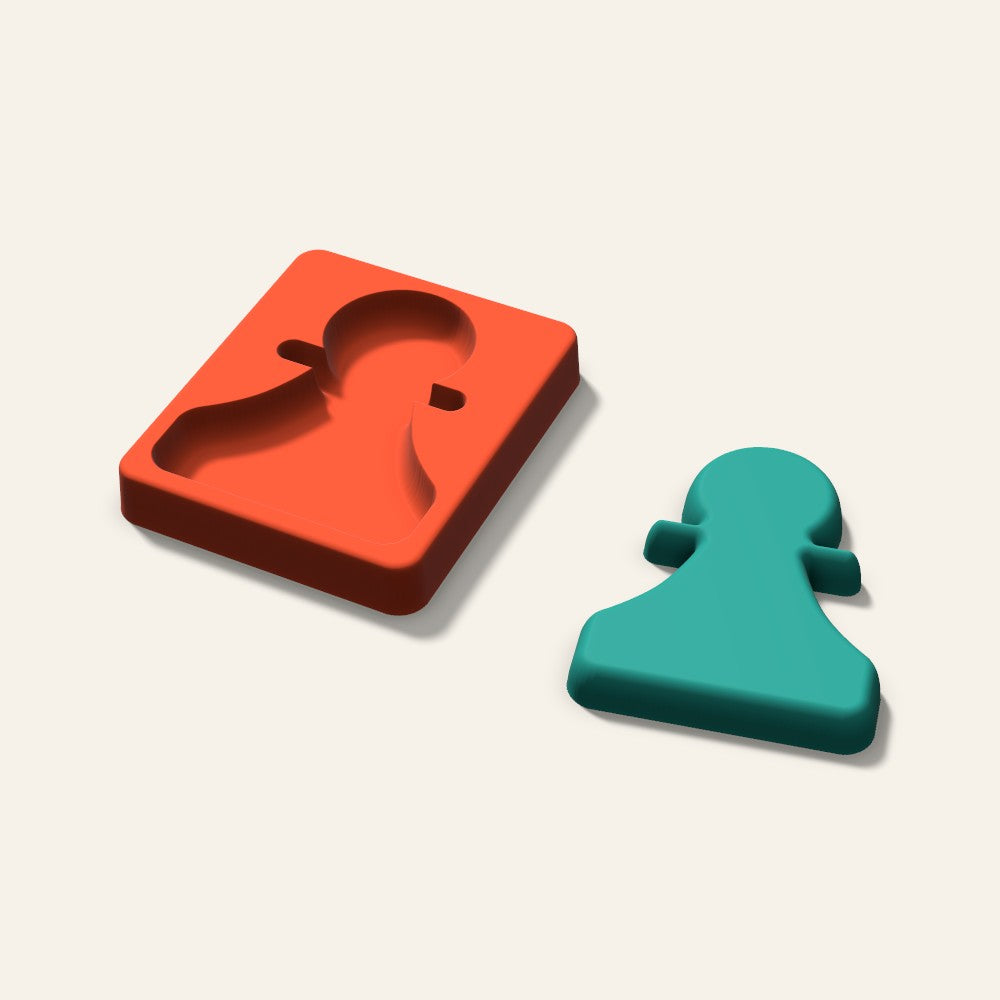 Chess Pawn Freshie Mold, 4 Inch, 3D render