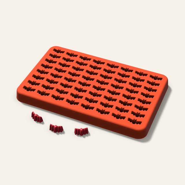 Bat Gummy Mold, 0.5 Inch, 64 Cavity, 3D render