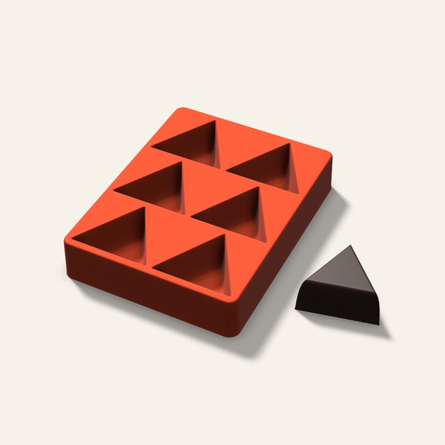 Triangle Mini Cake Mold, 2.5 Inch, 6 Cavity, 3D render