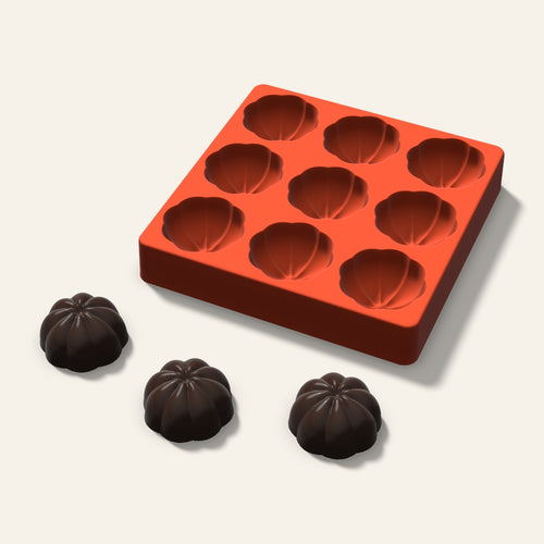 3D Pumpkin Cake Mold, 2 Inch, 9 Cavity, 3D render