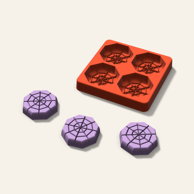 Spider Web Wax Melt Mold, 2 Inch, 4 Cavity
