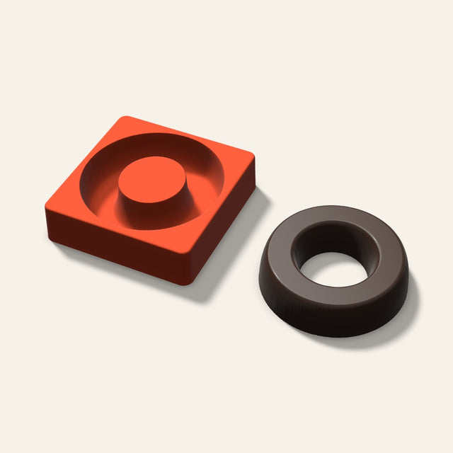 Letter O Mold, 5 Inch, 3D render