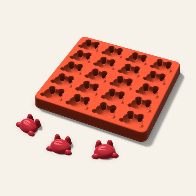 Frog Candy Mold, 1.25 Inch, 20 Cavity, 3D render