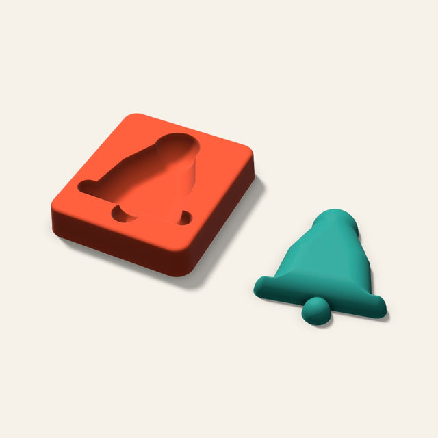 Bell Freshie Mold, 3 Inch, 3D render