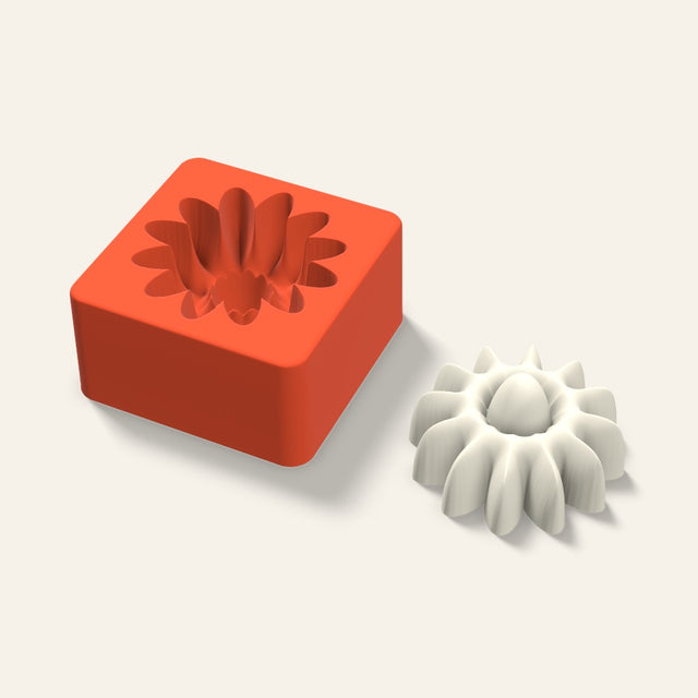 Daisy Candle Mold, 3 x 1.5 Inch, 3D render