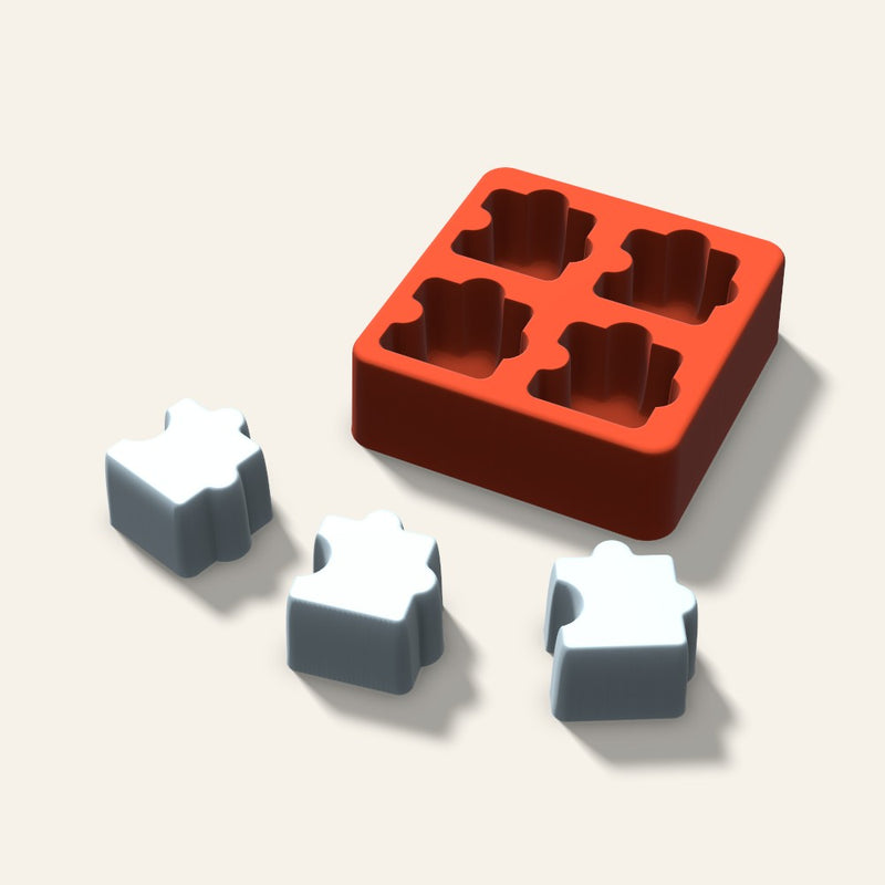 Puzzle Ice Mold, 1.5 Inch, 4 Cavity
