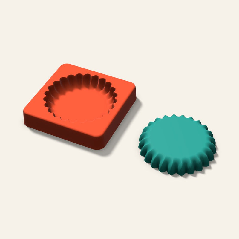 Fluted Cup Freshie Mold, 3 Inch