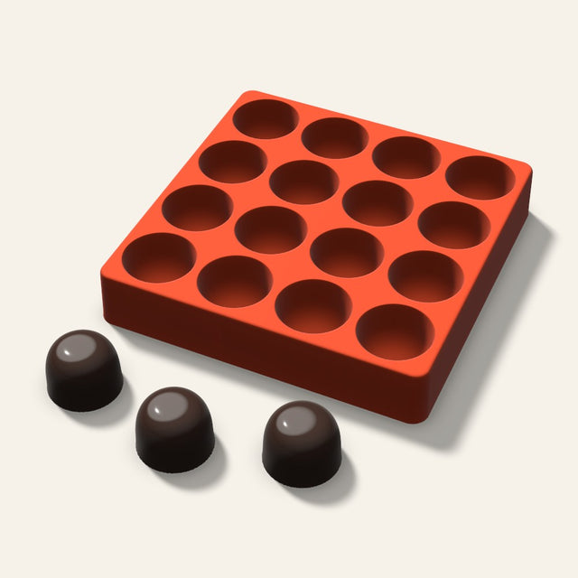 Gumdrop Chocolate Mold, 1.5 Inch, 16 Cavity, 3D render
