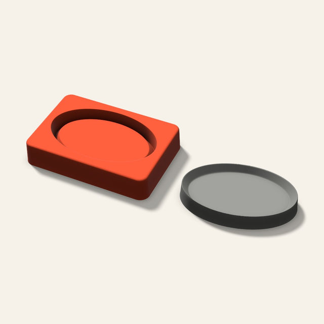 Oval Trinket Tray Mold, 4 Inch, 3D render