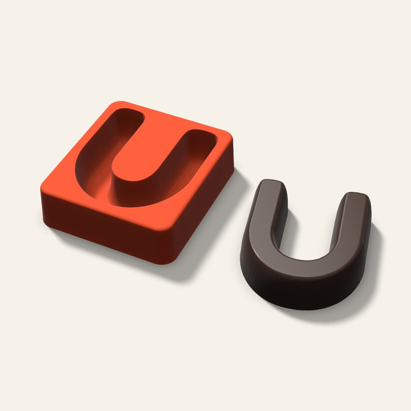 Letter U Mold, 3 Inch