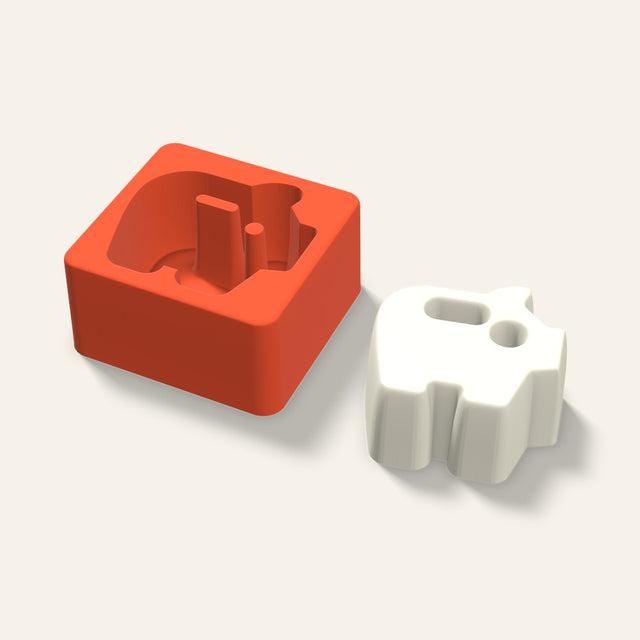 Piggy Bank Candle Mold, 3 x 1.5 Inch, 3D render